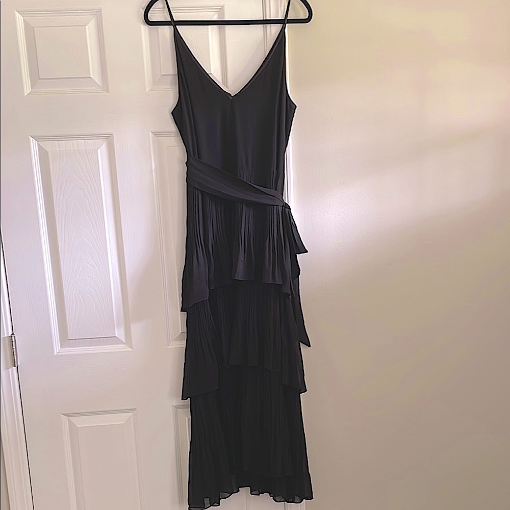 White House Black Market Black Tiered Maxi Dress